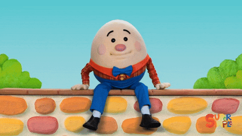 Humpty Dumpty on a wall